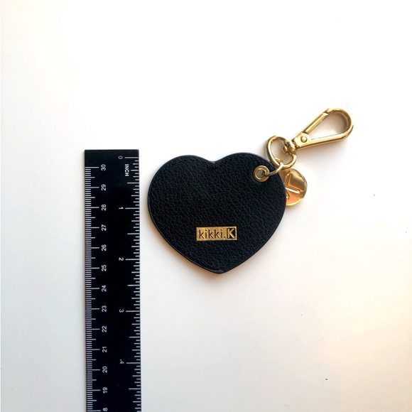 Kikki.K Black Leather Heart Keychain - cute and classy - Picture 3 of 4
